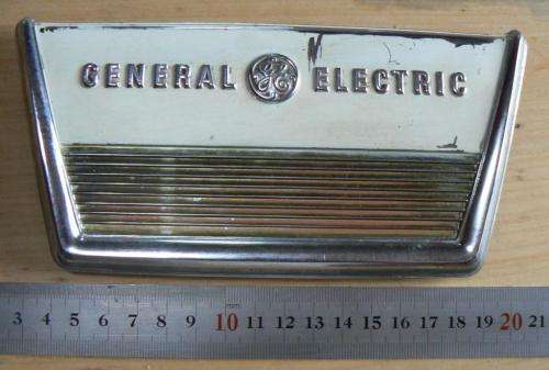 Vintage chrome General Electric refrigerator emblem