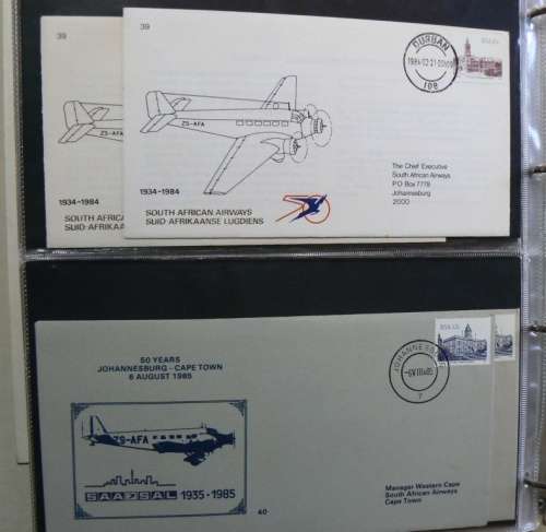 SA Airways First Flight cover collection #1-50, but #30 missing - some duplicates, 59 in total