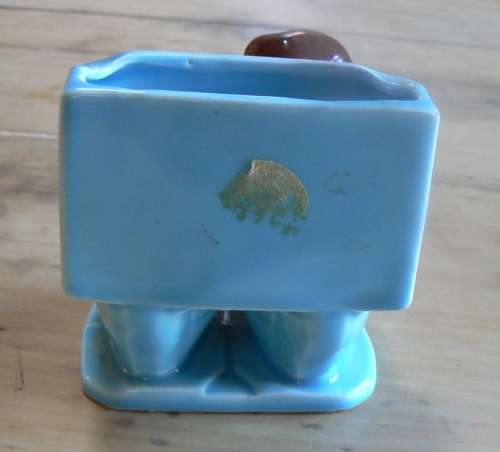 Vintage toilet / bathroom ashtray with monkey, possibly 1950s