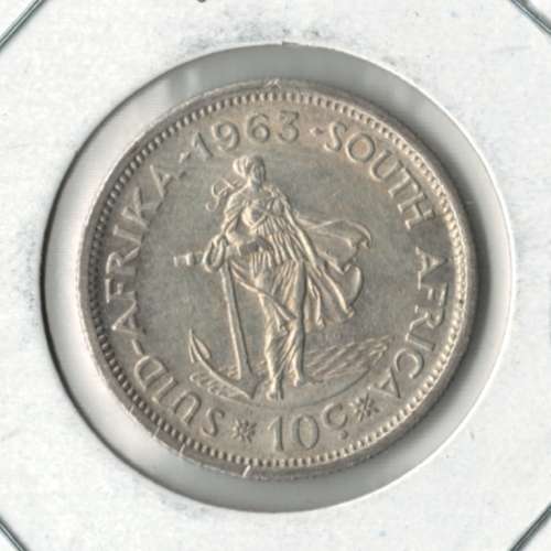 1963 silver SA Republic 10c