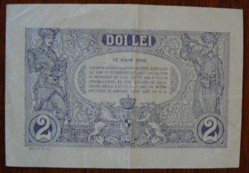 1920 Romania 2 Lei - 7 July 1920