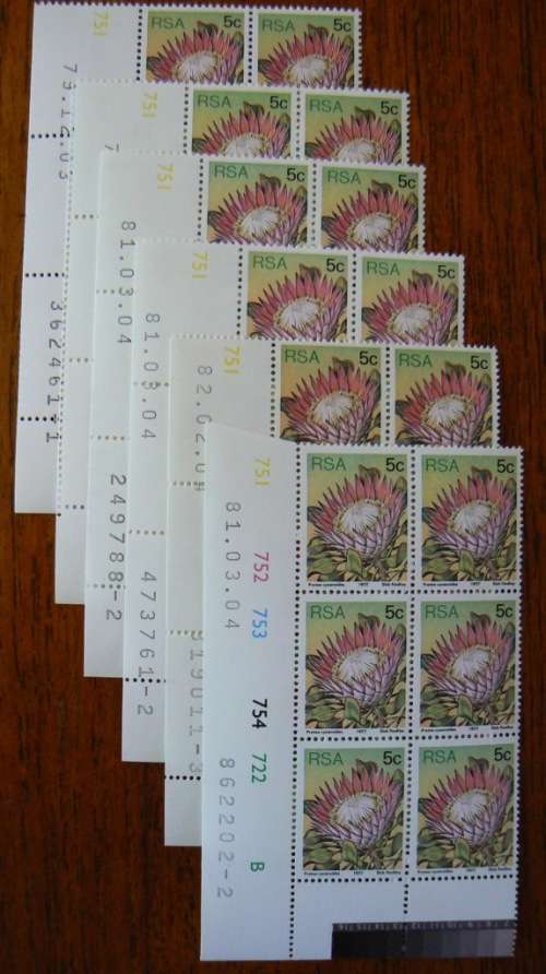 1977 RSA lot of 33 control blocks 3rd definitive series