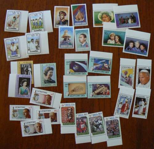 Lot of 31 Lesotho MNH stamps 1985-1990, CV$60