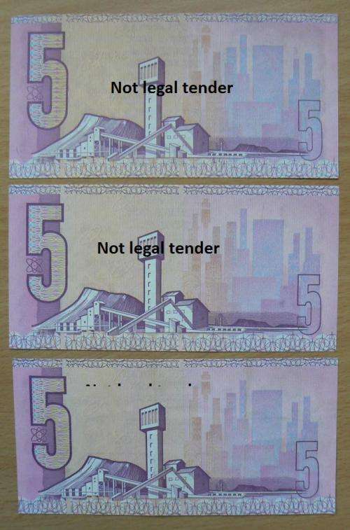 Lot of 3 Stals R5 notes - great condition