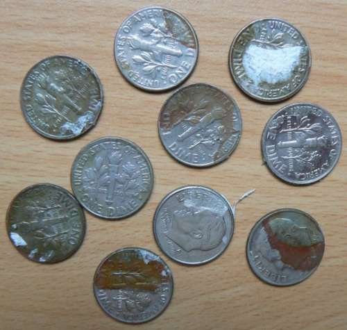 USA lot of 267 Roosevelt dimes (10c) - see listing for details