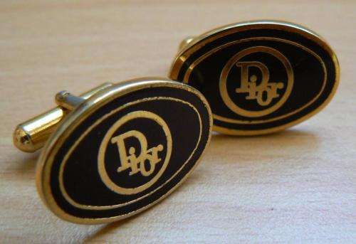 Vintage Dior gold tone cufflinks
