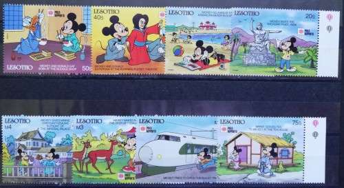 Lesotho lot of 36 MNH Disney stamps CV R950 - see listing for detail