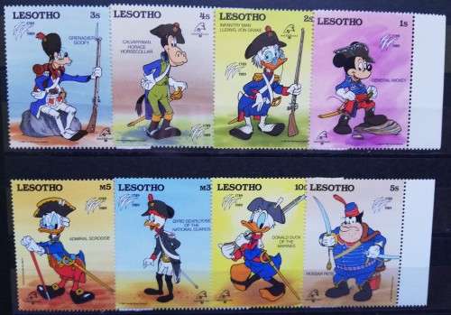 Lesotho lot of 36 MNH Disney stamps CV R950 - see listing for detail