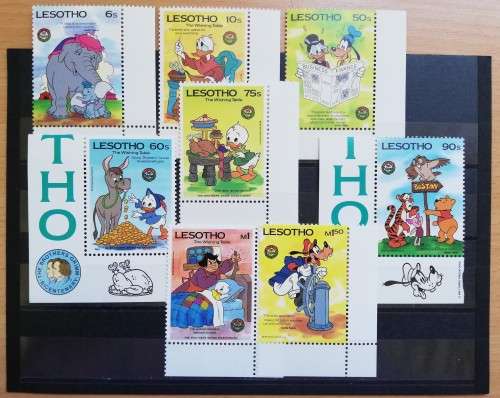 1985 Lesotho Christmas Disney full set of 8 MNH stamps