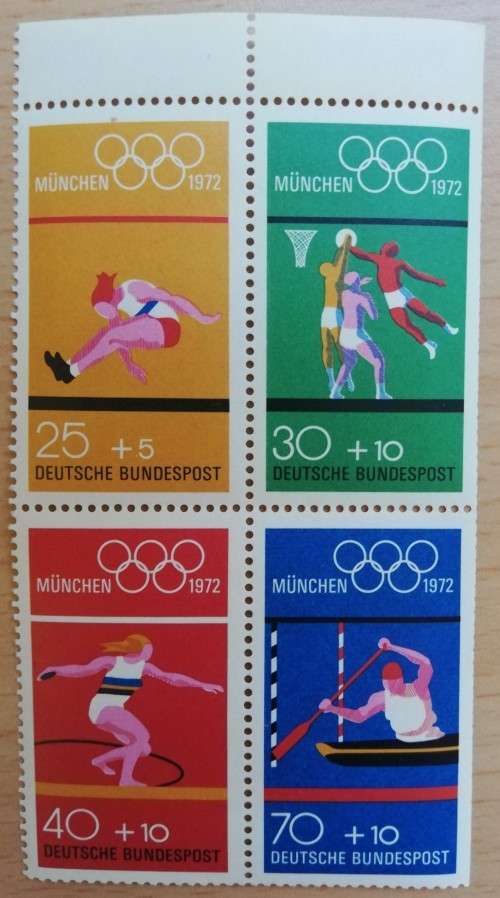 1972 Germany lot of Olympic Games MNH stamps + minisheet