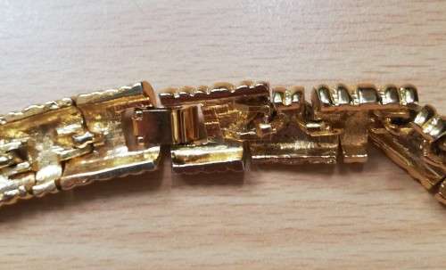 Vintage heavy gold-tone link choker - 40cm long