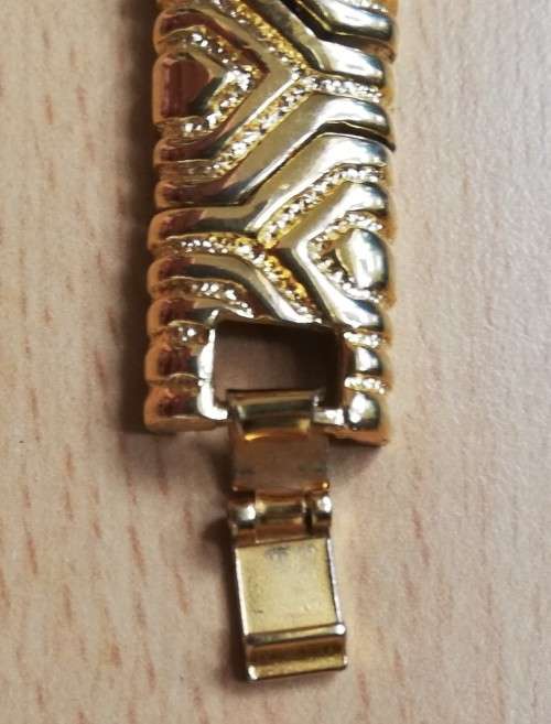 Vintage heavy gold-tone link choker - 40cm long