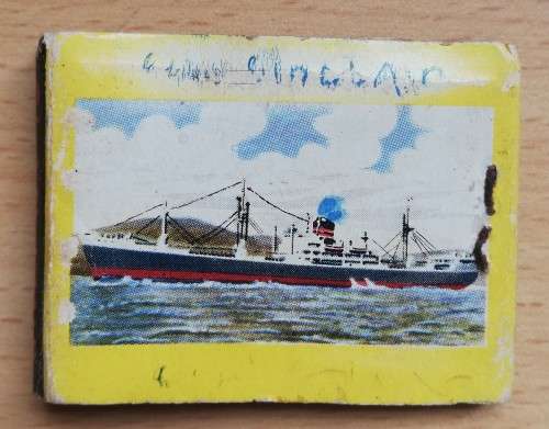 Vintage Clan Line shipping matchbook - one match used
