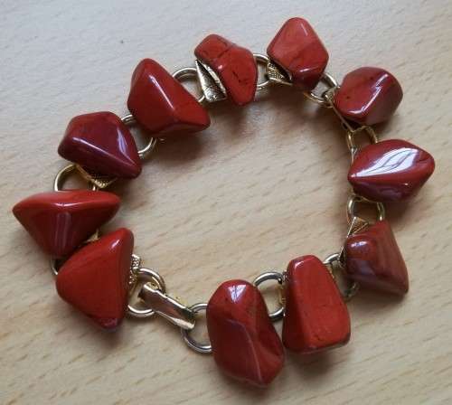 Vintage red jasper semi-precious stone bracelet