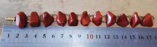 Vintage red jasper semi-precious stone bracelet