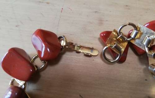 Vintage red jasper semi-precious stone bracelet
