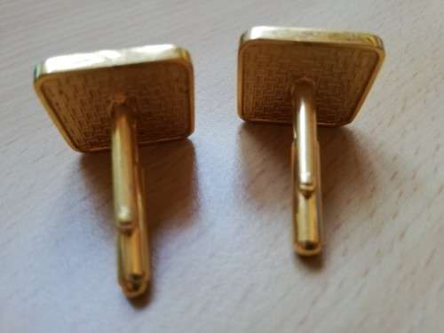 Vintage gold-plated Johannesburg City coat of arms cufflinks