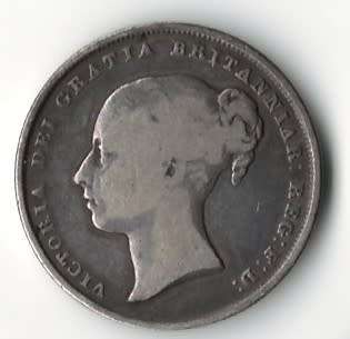 1840 Great Britain 1 Shilling *sterling silver, rare