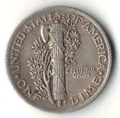 1923 USA Mercury dime *90% silver, great condition