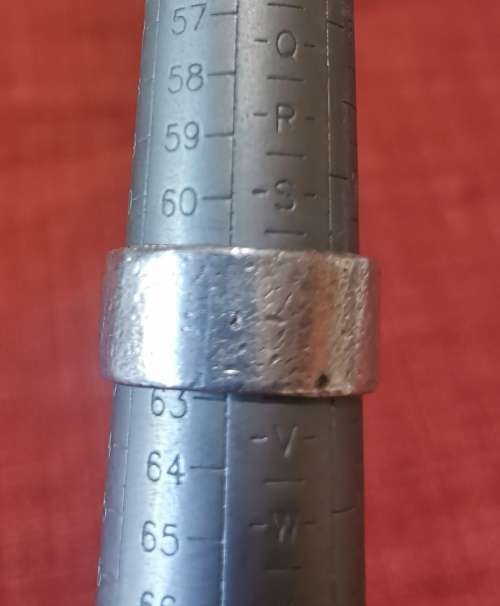 Vintage sterling silver plain band - well-used