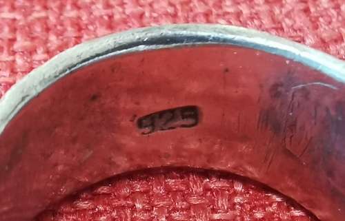 Vintage sterling silver plain band - well-used