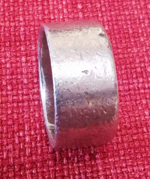 Vintage sterling silver plain band - well-used