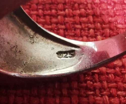 Vintage sterling silver ring with pink heart-shaped stone