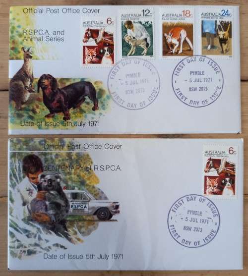 Australia lot of 20 FDCs from 1971