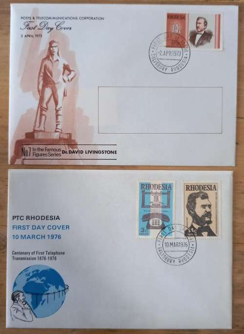 Rhodesia lot of 9 FDCs from the 1970s
