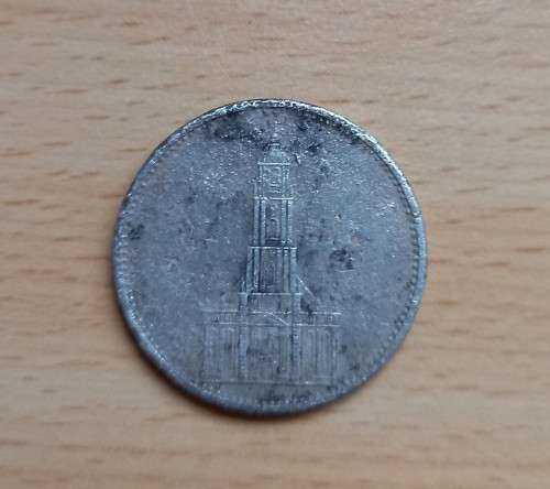 1934 Germany Third Reich 5 Reichmark, 90% silver, well used