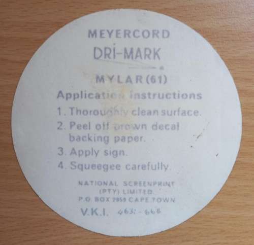 Vintage Viceroy Kings cigarettes license disk sticker