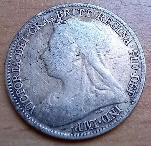 1895 Great Britain sterling silver 6 Pence