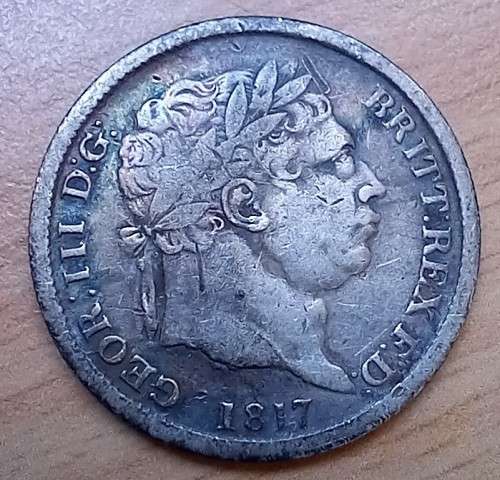 1817 Great Britain sterling silver shilling