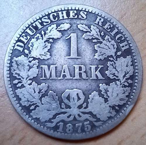 Germany 1 Mark 1875A silver