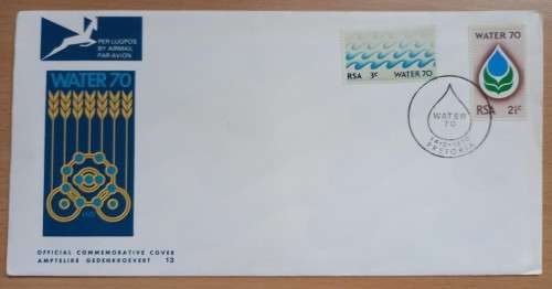 Pair of RSA 1970 Water FDCs - yellow & orange varieties