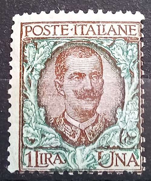 1901 Italy 1 Lira MH perf shift