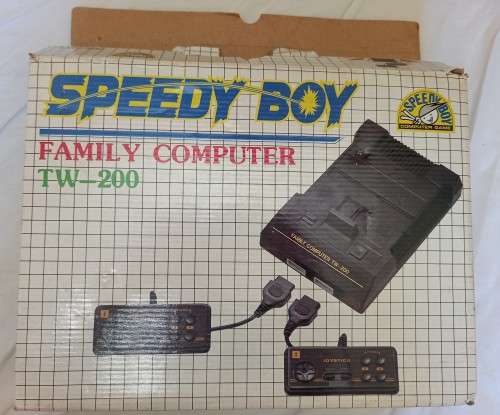 Vintage Famiclone Speedy Boy famicom game console with game, untested
