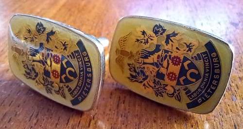 Vintage pair of Pietersburg coat of arms cufflinks