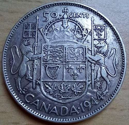 1944 Canada silver 50 Cents
