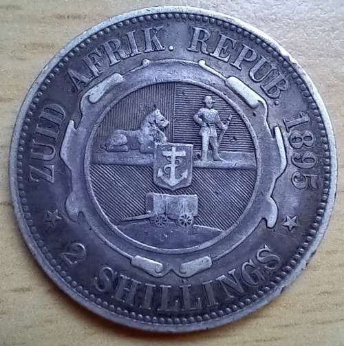 1895 ZAR silver 2 Shilling