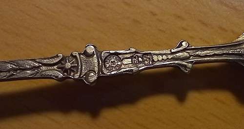 Lot of 4 vintage demitasse figural spoons, made in England, stamped SN