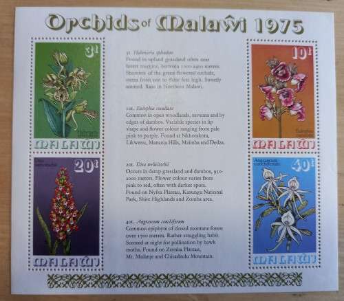 Orchids of Malawi lot 1969, 1975 & 1979 CV$40