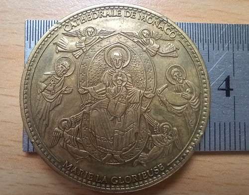 Rare Monaco Cathedral Marie La Glorieuse medallion