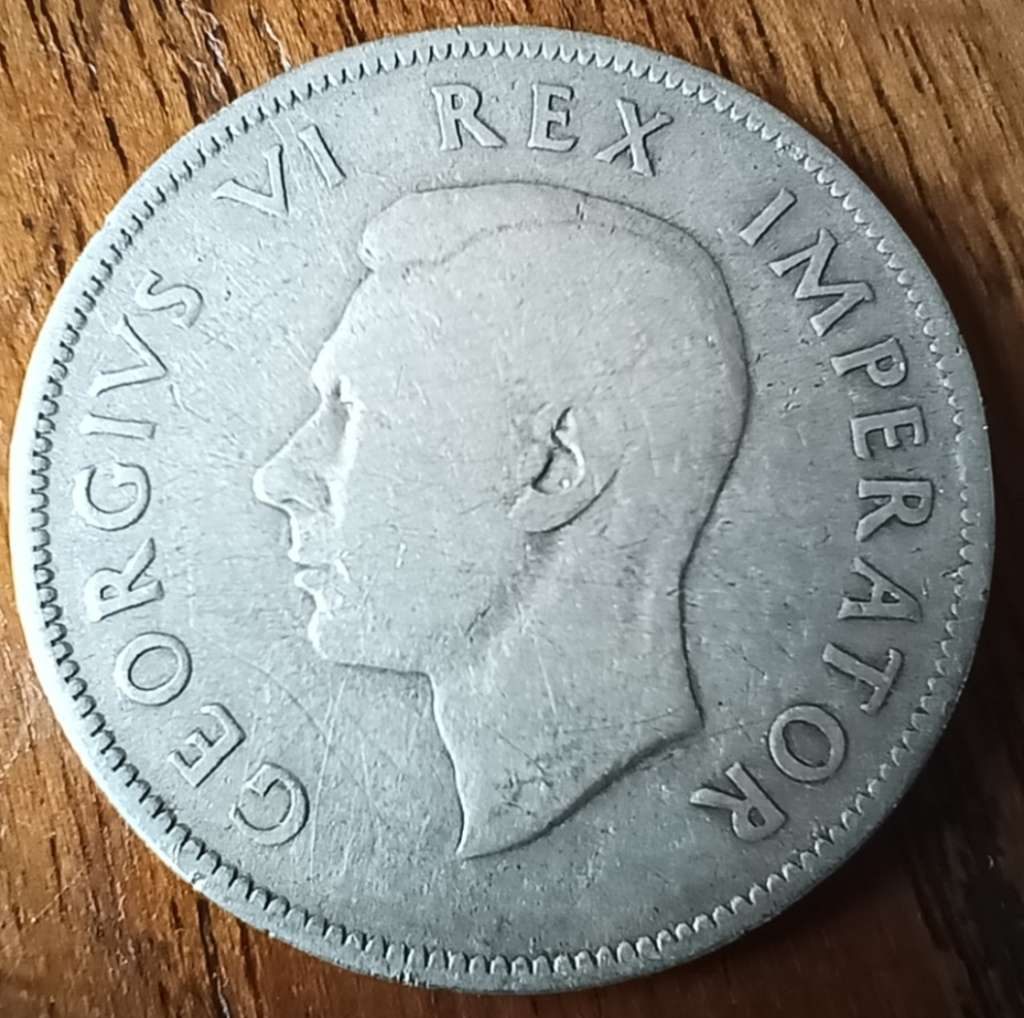 SA Union silver half crown 1940