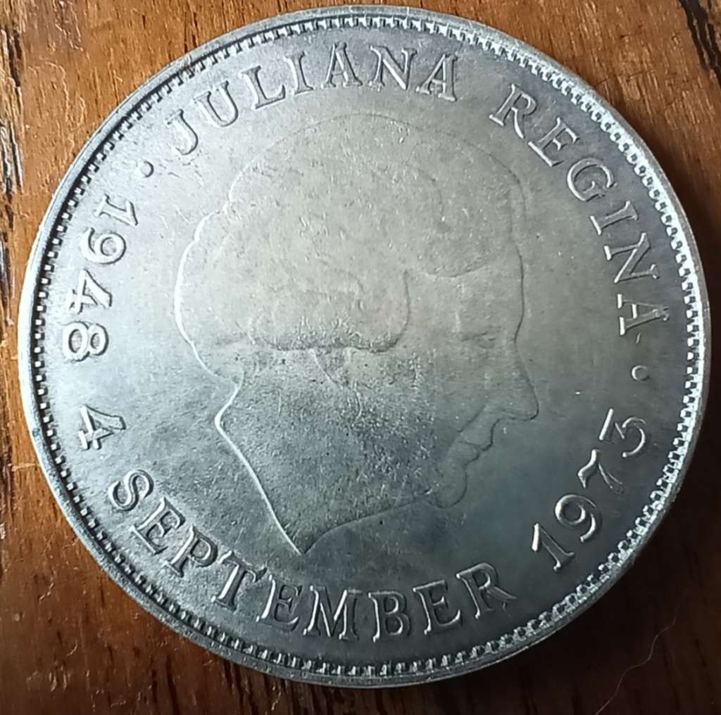 Netherlands silver 10 Gulden 1973