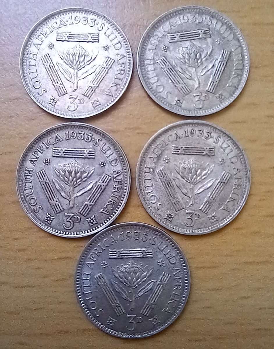 SA Tickey 1933 (x5) one bid for all
