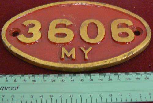 Tender plate 3606 Railway