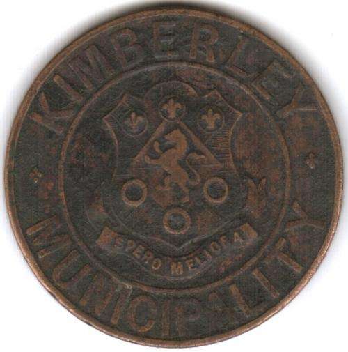 Kimberley Munisipality token - water 4 gallons