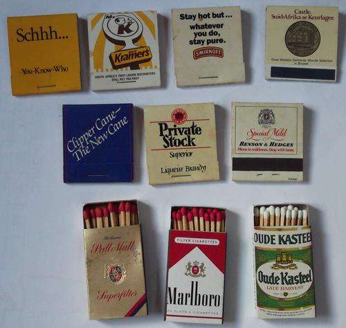 121 vintage Southern African matchbooks, most with all matches unused - bid per item to take all