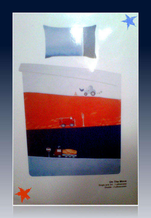 Stunning boys appliqued duvet cover set...